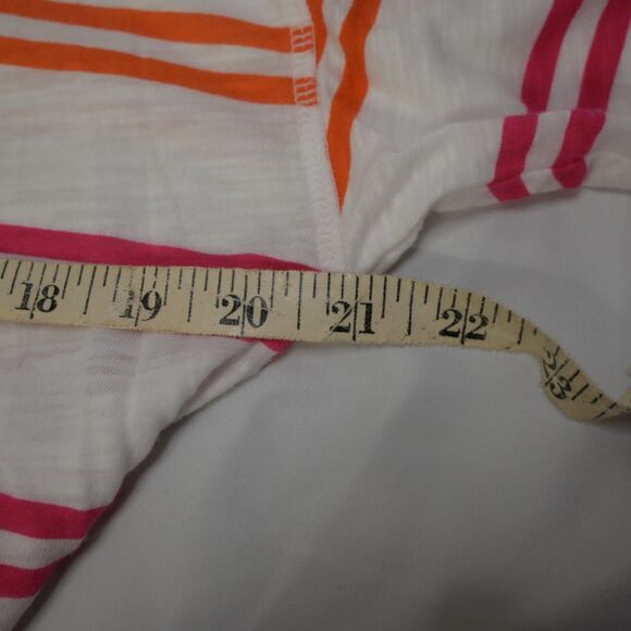 T by Talbots Womens Medium Striped Scoop / Crew Neck 3/4 Sleeve Tee T-Shirt - Picture 6 of 8